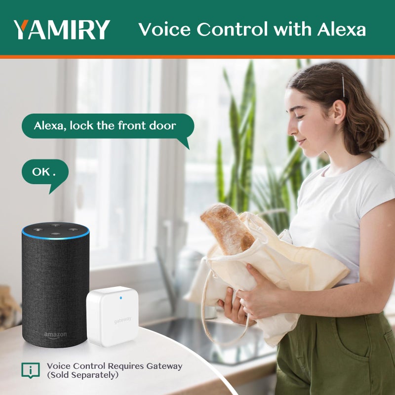 Yamiry Smart Door Lock, Biometric Fingerprint, Keyless Entry, App Control, 6 Ways to Unlock, DIY Installation, Black - Image 4